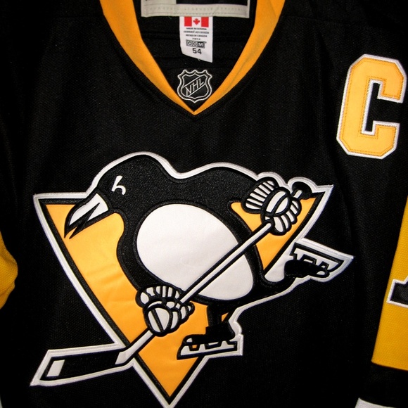 SYDNEY CROSBY #87 PENGUINS 2XL REEBOK BLACK JERSEY - Picture 2 of 6